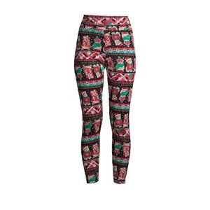 NWT Juniors' Fur Christmas Cat Lined Leggings